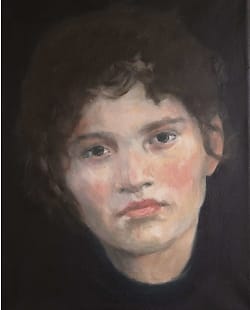Oil painting girl ZT-201901, part of project Cyclus