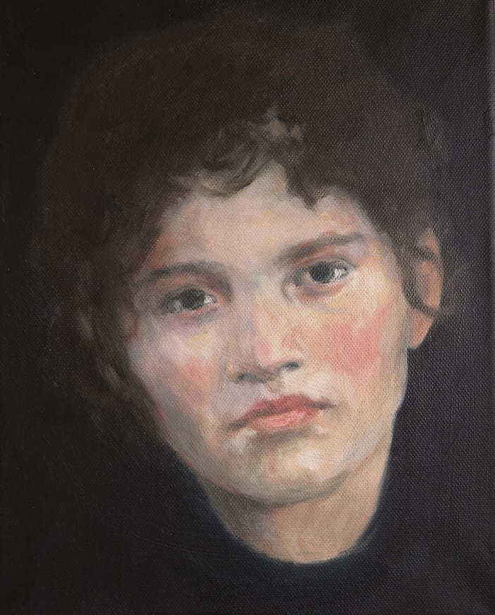 Oil painting girl ZT-201901, part of project Cyclus