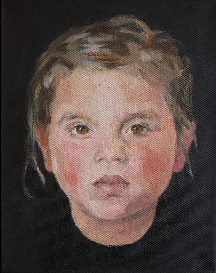 Oilpainting little girl ZT-202004, part of project Cyclus