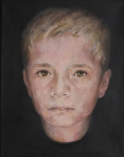 Oil on canvas, portrait of boy ZT-202005, part of project Cyclus