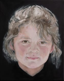 Oilpainting portrait of little girl ZT-202003, part of project Cyclus