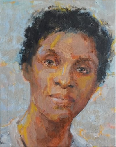 Oil painting, portrait of plantation owner Elisabeth Samson